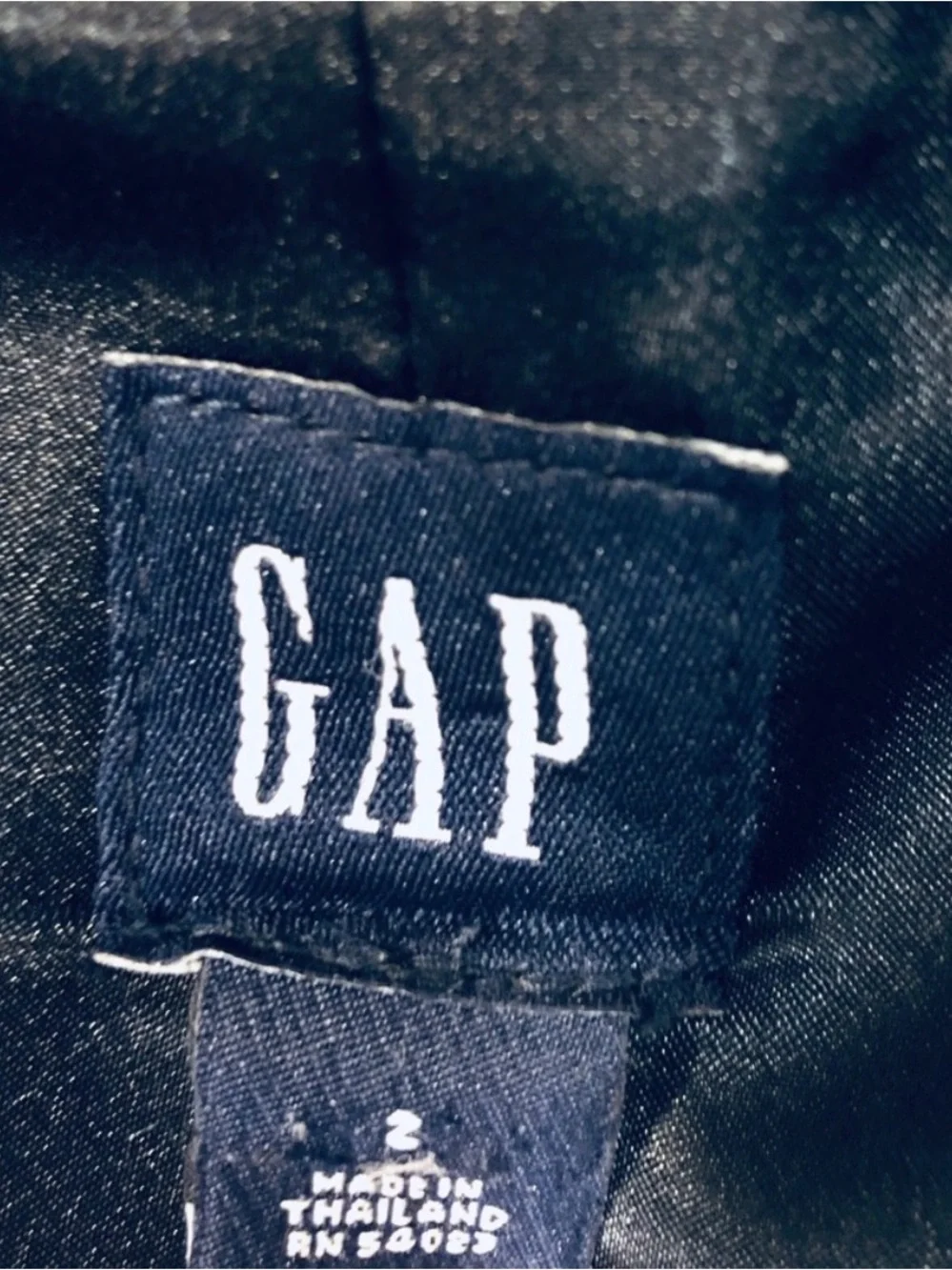 GAP Black Women's Satin-Trim Blazer - Picture 5 of 6